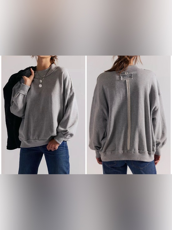 Free People Tops - NWT Free People We The Free Palm Springs Pullover - Heather grey - small